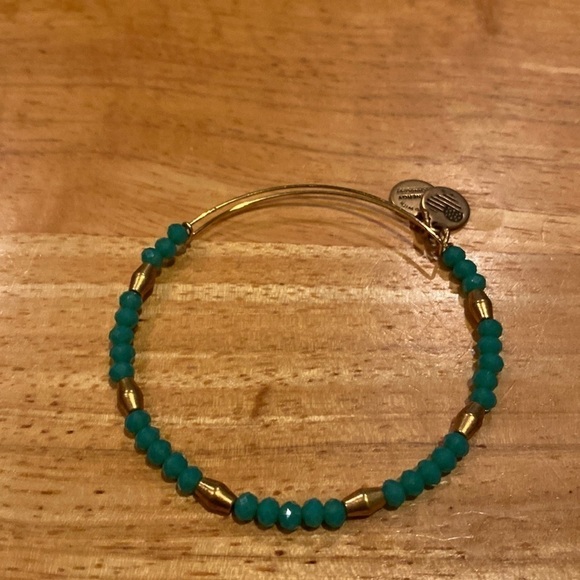 Alex and Ani gold turquoise beaded bracelet - Picture 2 of 3